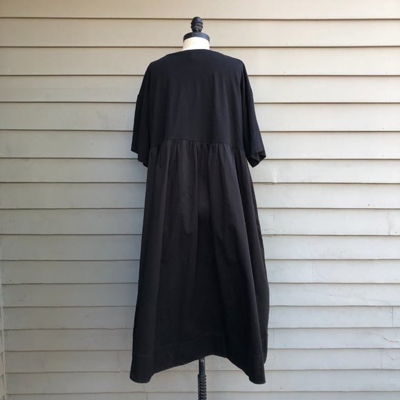 New Cynthia Rowley Jeweled Gemstone Gem Stone Hi Low Black T-Shirt Tee Dress - Picture 13 of 16